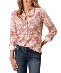 Roper Women's Spring Paisley Button Down Shirt