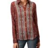 Roper Women's Floral Button Down Blouse
