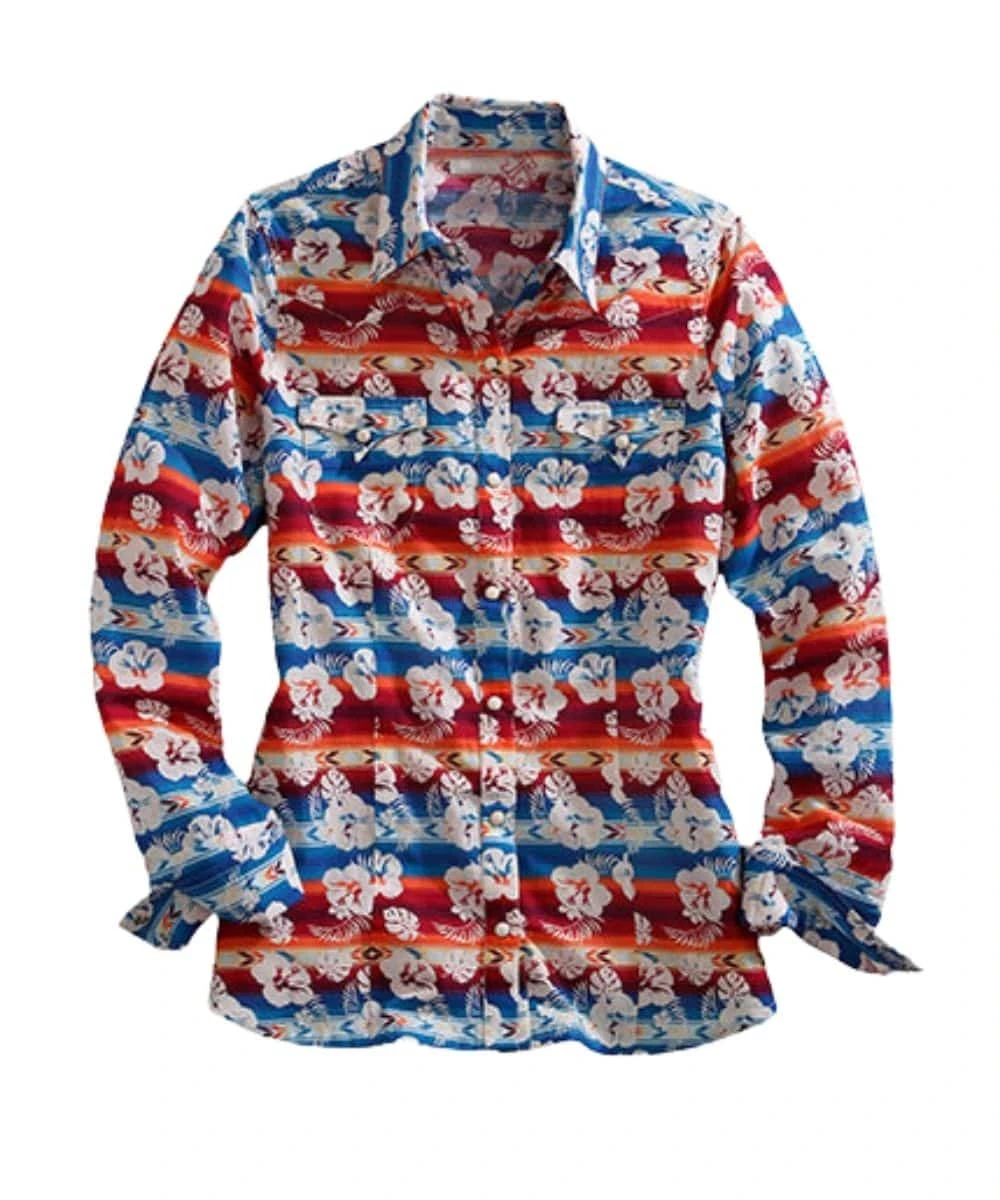 Tin Haul Women's Hawaiian Snap Shirt 4 Tin Haul Women's Hawaiian Snap Shirt - Image 2