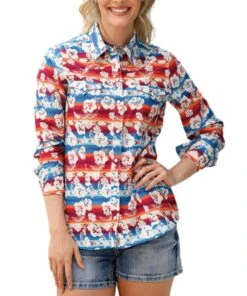 Tin Haul Women's Hawaiian Snap Shirt