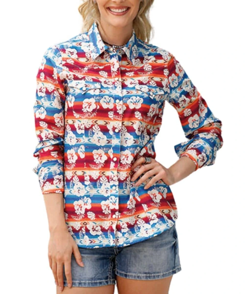 Tin Haul Women's Hawaiian Snap Shirt 3 Tin Haul Women's Hawaiian Snap Shirt