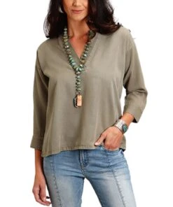 Stetson Women's Tencel Peasant Top