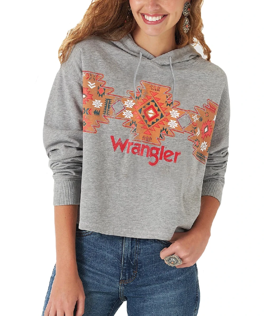 Wrangler Women's Southwestern Cropped Hoodie 3 Wrangler Women's Southwestern Cropped Hoodie