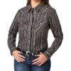 Wrangler Women's Essential Western Snap Shirt -Ariaa Clothing Shop 112321392 a