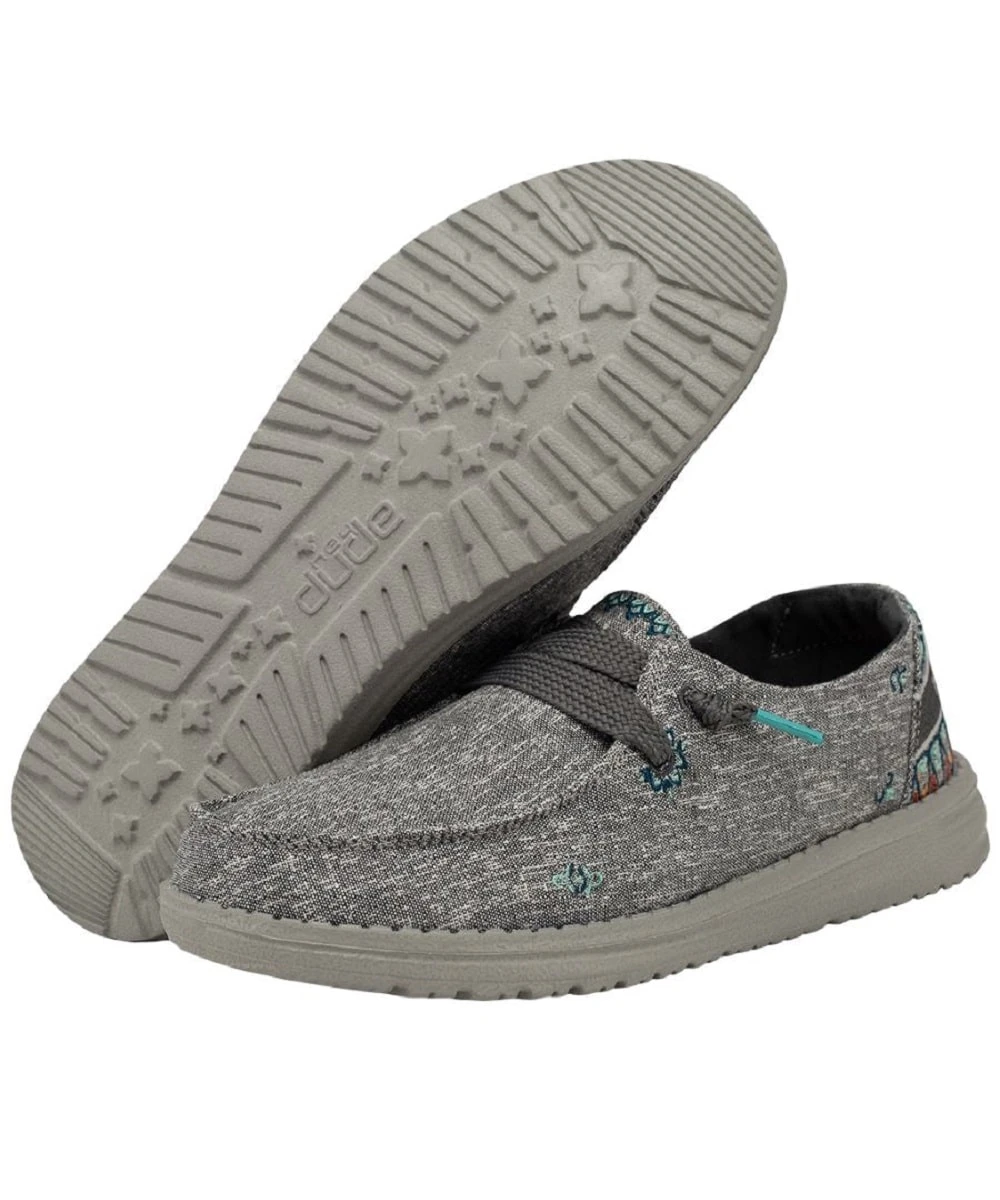 Hey Dude Women's Tulip Grey Wendy Flora Shoe 3 Hey Dude Women's Tulip Grey Wendy Flora Shoe