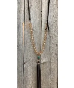 J. Forks Designs Women's Golden Crystal Necklace