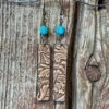 J. Forks Designs Women's Embossed Leather Earrings