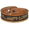 Trenditions Women's Yellow And Turquoise Tooled Leather Bracelet -Ariaa Clothing Shop 22129BJ2