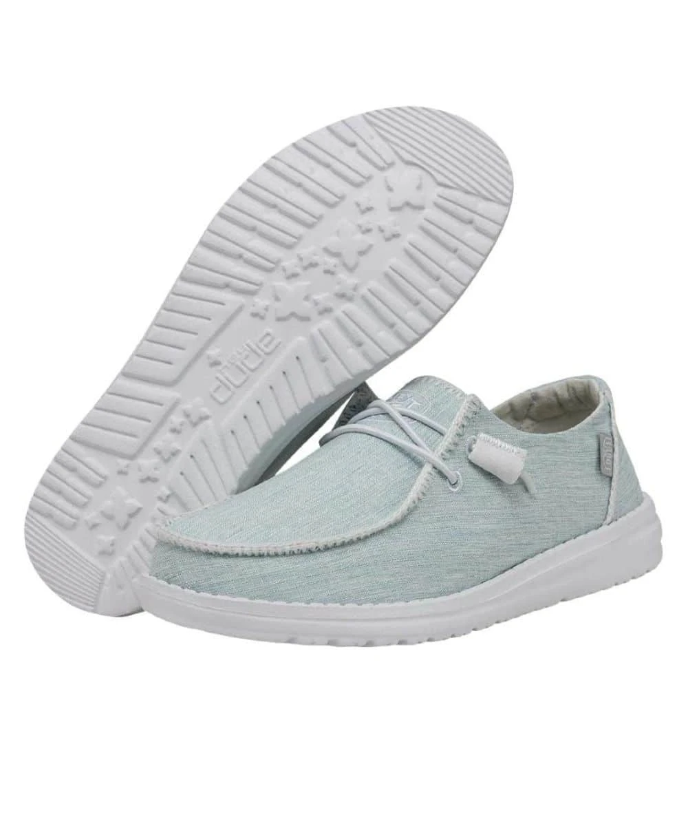 Hey Dude Women's Sky Blue Wendy Boho Stitch Shoe 3 Hey Dude Women's Sky Blue Wendy Boho Stitch Shoe
