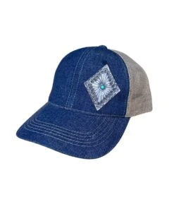 McIntire Saddlery Women's Silver Concho Patch Cap