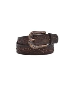 M&F Western Women's Tooled Feather Belt