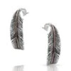 Montana Silversmiths Women's Feather Hoop Earrings -Ariaa Clothing Shop ER4453RG