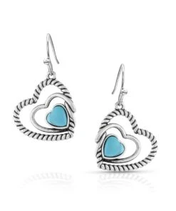 Montana Silversmiths Women's Clearer Ponds Heart Earrings