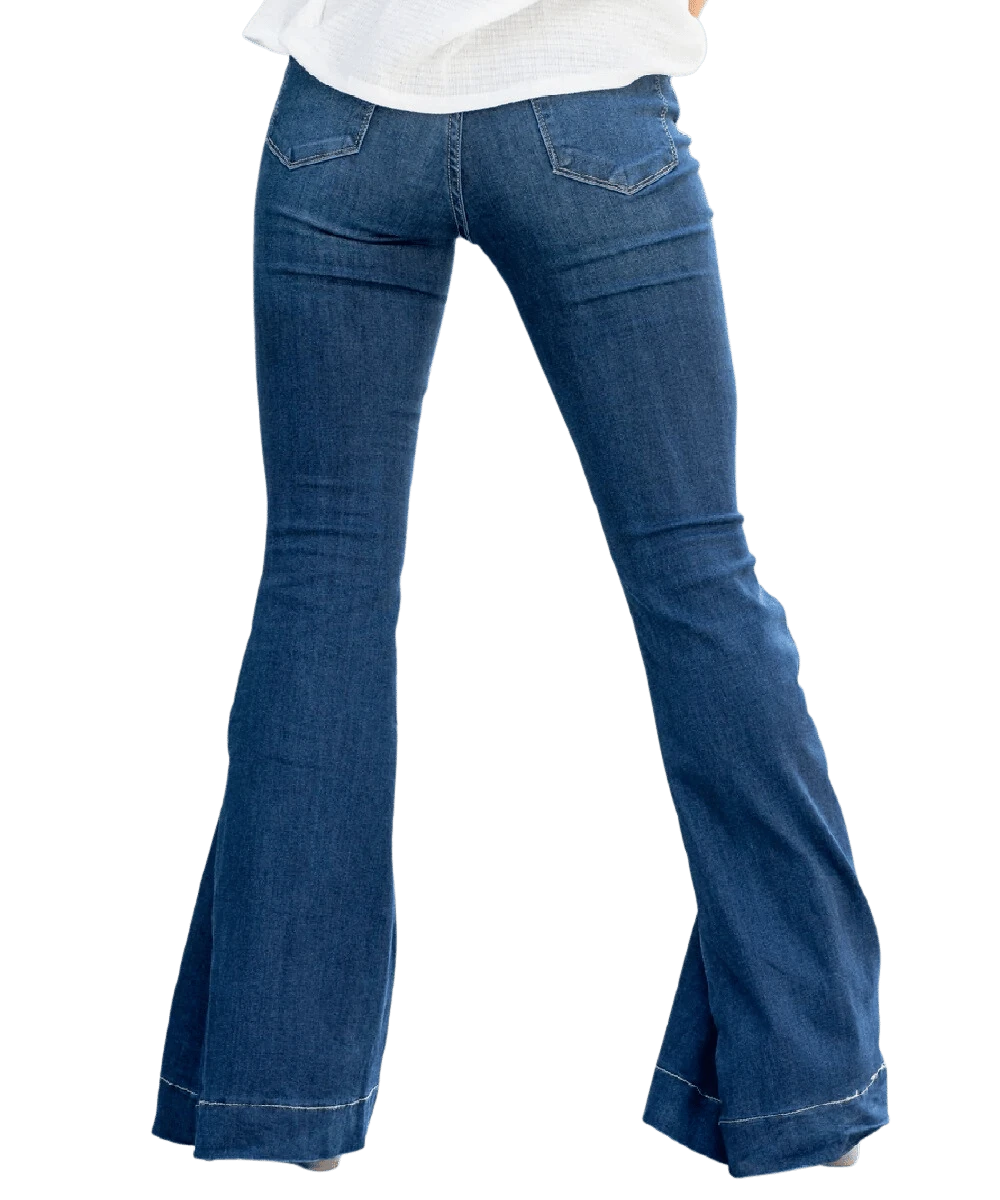 Kancan Women's Camden High Rise Super Flare Jean 4 Kancan Women's Camden High Rise Super Flare Jean - Image 2