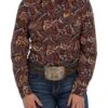 Cinch Women's Paisley Button Down Shirt -Ariaa Clothing Shop MSW9164189 a