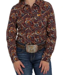 Cinch Women's Paisley Button Down Shirt