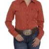 Cinch Women's Orange Button Down Shirt -Ariaa Clothing Shop MSW9164190 a