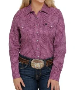 Cinch Women's Medallion Print Snap Shirt