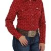 Cinch Women's Red Snap Western Shirt -Ariaa Clothing Shop MSW9201036 a