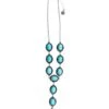 West & Co. Women's Silver Oval Turquoise Concho Lariat Necklace -Ariaa Clothing Shop N1222