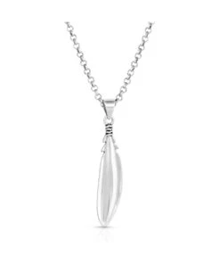 Montana Silversmiths Women's Solo Flight Feather Necklace -Ariaa Clothing Shop NC5486 b