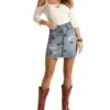 Panhandle Women's Star Print Denim Skirt -Ariaa Clothing Shop RRWD69RZTG. a