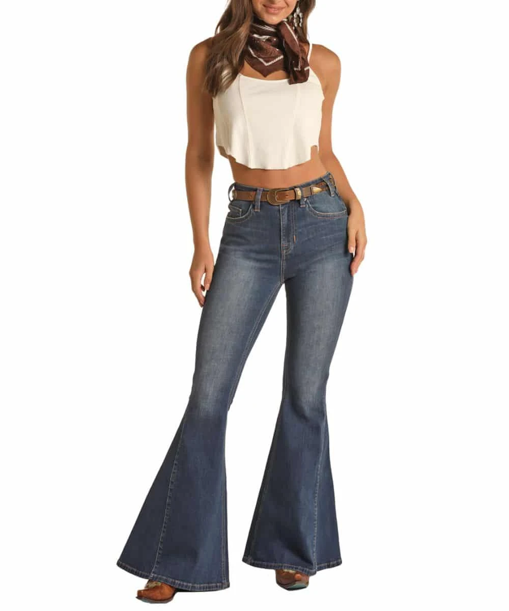 Rock & Roll Cowgirl Women's Bell Bottom Jean 3 Rock & Roll Cowgirl Women's Bell Bottom Jean
