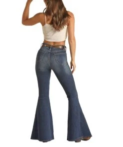 Rock & Roll Cowgirl Women's Bell Bottom Jean 5 Rock & Roll Cowgirl Women's Bell Bottom Jean -Ariaa Clothing Shop RRWD7HR0SR b