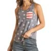 Panhandle Women's Stars And Stripes Tank Top -Ariaa Clothing Shop RRWT20RZLWZ