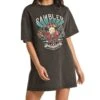 Rock & Roll Cowgirl Women's Oversized Tee/Dress -Ariaa Clothing Shop RRWT21R0YC