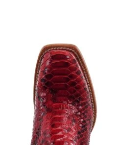 R. Watson Women's Red And Black Python Boot -Ariaa Clothing Shop RWL7213 1 toe