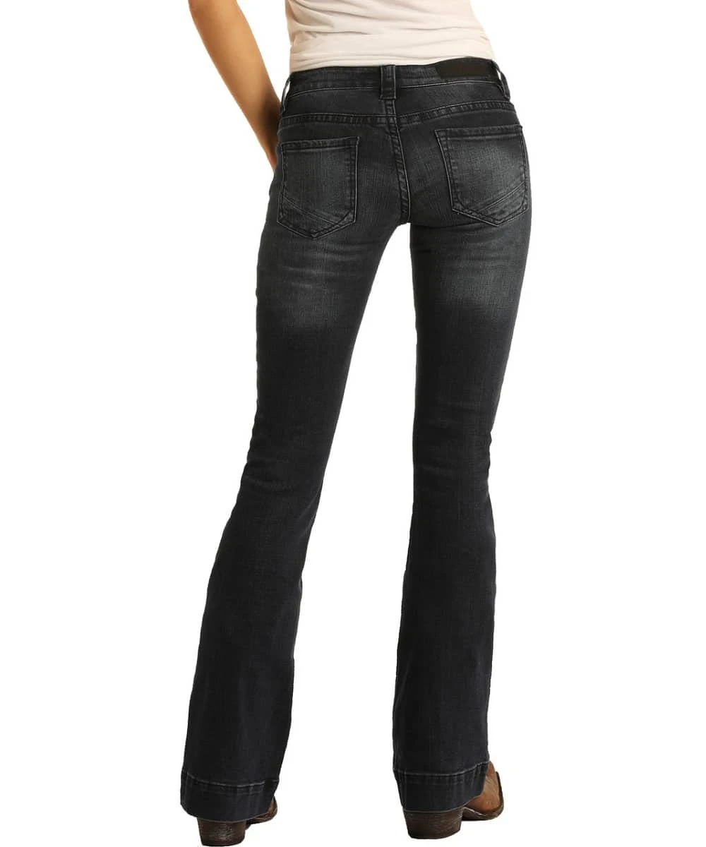 Rock & Roll Cowgirl Women's Low Rise Trouser Jean 4 Rock & Roll Cowgirl Women's Low Rise Trouser Jean - Image 2