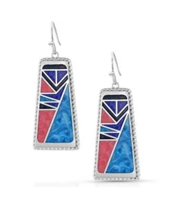 Montana Silversmiths Women's Wrangler Legends Denim Mosaic Earrings