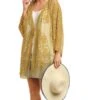 Umgee Women's Floral Lace Kimono -Ariaa Clothing Shop c1136 gold c
