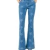 Miss Me Women's Star Print Flare Jean