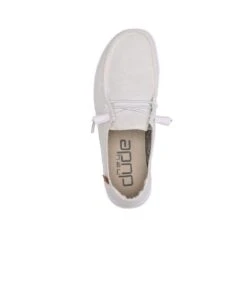 Hey Dude Women's Wendy Chambray White Linen Shoe -Ariaa Clothing Shop products 121410123 WENDY CHAMBRAY WHITE top