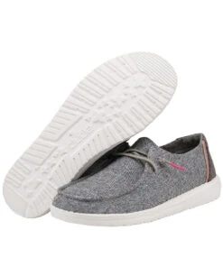 Hey Dude Women's Black Confetti Wendy Canvas Shoe