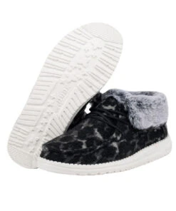 Hey Dude Women's Abstract Grey Leopard Britt Shoe