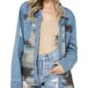 Blue B Women's Aztec & Denim Blue Shacket -Ariaa Clothing Shop products 61051t