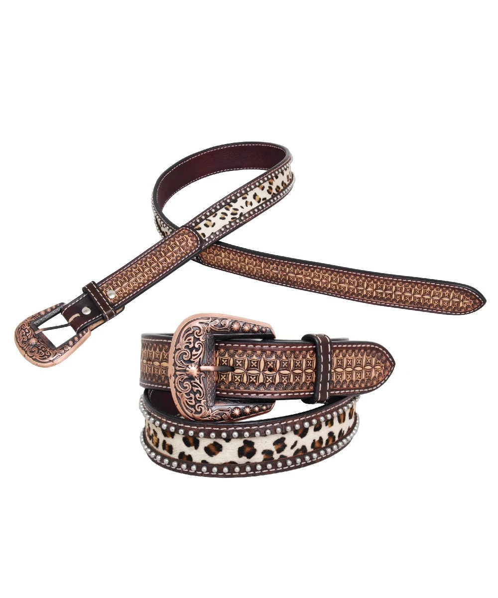 Rafter T Ranch Women's Leopard Hair On Belt 3 Rafter T Ranch Women's Leopard Hair On Belt