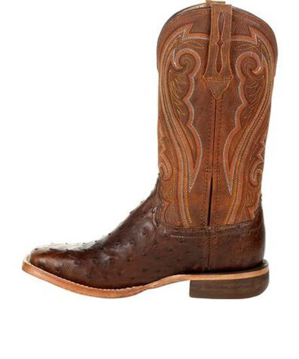 Durango Women's Full Quill Ostrich Antiqued Saddle Western Boot 4 Durango Women's Full Quill Ostrich Antiqued Saddle Western Boot - Image 2