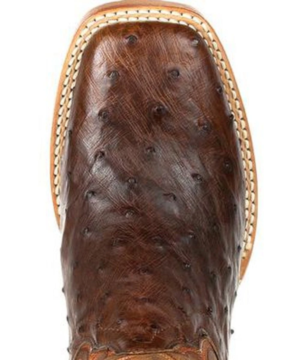 Durango Women's Full Quill Ostrich Antiqued Saddle Western Boot 5 Durango Women's Full Quill Ostrich Antiqued Saddle Western Boot - Image 3