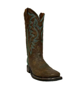 Corral Women's Circle G Peanut Embroidered Wide Square Toe Boot