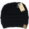 Ccbeanie Women's Solid Classic Messy Bun Beanie Tail -Ariaa Clothing Shop products MB20ABLACK