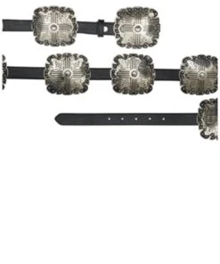 M&F Western Women's Black Embossed Concho Belt