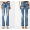 Miss Me Women's Low Rise Fleur De Lis Bootcut Jean 2 Miss Me Women's Low Rise Fleur De Lis Bootcut Jean -Ariaa Clothing Shop products l3866b a