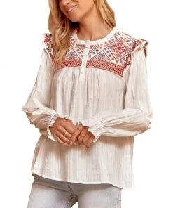 Andree By Unit Women's Embroidery Top